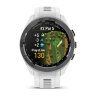 Умные часы Garmin Approach S70 42mm, Black/Peach Ceramic Bezel, White Silicone Band