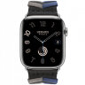 Apple Watch Hermes Series 9 45mm, ремешок из трикотажа черный