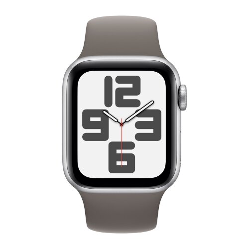 Apple Watch SE (2023) 40mm, Silver Aluminum Case with Sport Band - Clay (Коричневый)