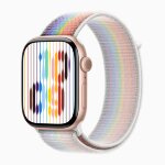Apple Watch Series 10 46mm, Rose Gold Aluminum Case with Sport Loop - Pride Edition