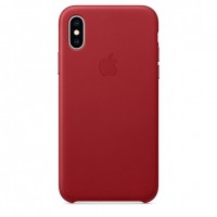 Кожаный чехол для iPhone Xs Max, красного цвета