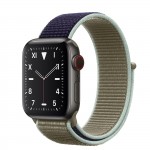 Apple Watch Edition Series 5 Titanium Space Black, 40 мм Cellular + GPS, браслет хаки