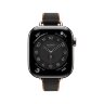 Ремешок Hermes для Apple Watch Twill Jump Single Tour 42mm Attelage - Черный (Noir/Gold)