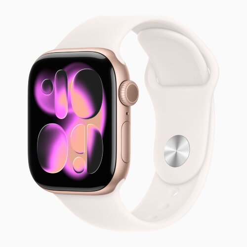 Apple Watch Series 11 46mm, Rose Gold Aluminum Case with Sport Band - Light Blush