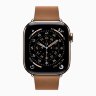 Apple Watch Series 11 42mm, Gold Titanium Case with Modern Buckle - Caramel