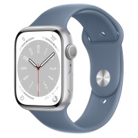 Apple Watch Series 8 45mm, Silver Aluminum Case with Sport Band - Slate Blue