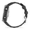 Умные часы Garmin Fenix E 47mm, AMOLED, Stainless Steel, Black Silicone Band