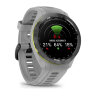 Умные часы Garmin Approach S70 42mm, Black/Amp Yellow Ceramic Bezel, Powder Gray Silicone Band