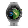 Умные часы Garmin Approach S70 42mm, Black/Amp Yellow Ceramic Bezel, Powder Gray Silicone Band