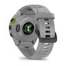 Умные часы Garmin Approach S70 42mm, Black/Amp Yellow Ceramic Bezel, Powder Gray Silicone Band
