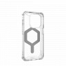 Защитный чехол Uag Plyo для iPhone 15 Pro Max с MagSafe - Лед/серебро (Ice/Silver)