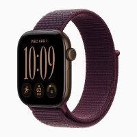 Apple Watch Series 12 46mm, Dark Bronze Aluminum Case with Sport Loop - Burgundy