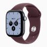 Apple Watch Series 12 42mm, Night Blue Ceramic Case with Sport Band - Burgundy