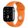 Apple Watch Hermes Series 10 42mm, тонкий кожаный ремешок светло-коричневого цвета
