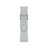 Кожаный ремешок Hermes для Apple Watch Single Tour 42mm - Серо-голубой (Bleu Glacier)