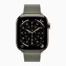 Apple Watch Series 11 42mm, Gold Titanium Case with Modern Buckle - Sage Gray