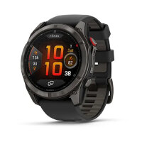 Умные часы Garmin Fenix 8 Pro 51mm, Sapphire, Carbon Gray DLC Titanium, Black/Pebble Gray Silicone Band