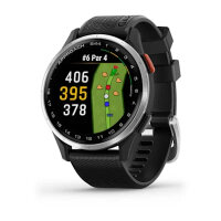 Умные часы Garmin Approach S44, Silver Aluminum Bezel, Black Silicone Band