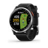 Умные часы Garmin Approach S44, Silver Aluminum Bezel, Black Silicone Band