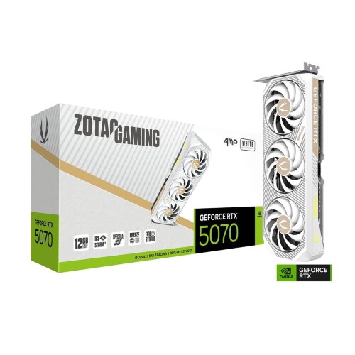 Игровая видеокарта NVIDIA ZOTAC GAMING GeForce RTX 5070 AMP White Edition