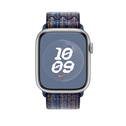 Спортивный браслет для Apple Watch 45mm Nike Sport Loop - Королевская игра/Оранжевый (Game Royal/Orange)