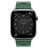 Apple Watch Hermes Series 10 46mm, спортивный ремешок Kilim зеленый