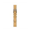 Кожаный ремешок Hermes для Apple Watch Single Tour 42mm Attelage - Соломенный (Paille/Écru)