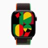 Apple Watch Series 10 46mm, Jet Black Aluminum Case with Sport Loop - Black Unity