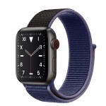 Apple Watch Edition Series 5 Titanium Space Black, 40 мм Cellular + GPS, темно-синий браслет