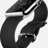 Apple Watch 42mm / Классический черный кожаный ремешок