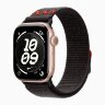 Apple Watch Series 11 42mm, Rose Gold Aluminum Case with Nike Sport Loop - Midnight Black