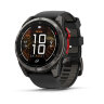 Умные часы Garmin Fenix 8 Pro 51mm, Sapphire, MicroLED, Carbon Gray DLC Titanium, Black/Pebble Gray Silicone Band