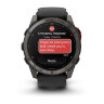 Умные часы Garmin Fenix 8 Pro 51mm, Sapphire, MicroLED, Carbon Gray DLC Titanium, Black/Pebble Gray Silicone Band