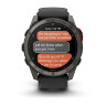 Умные часы Garmin Fenix 8 Pro 51mm, Sapphire, MicroLED, Carbon Gray DLC Titanium, Black/Pebble Gray Silicone Band
