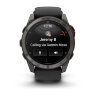 Умные часы Garmin Fenix 8 Pro 51mm, Sapphire, MicroLED, Carbon Gray DLC Titanium, Black/Pebble Gray Silicone Band
