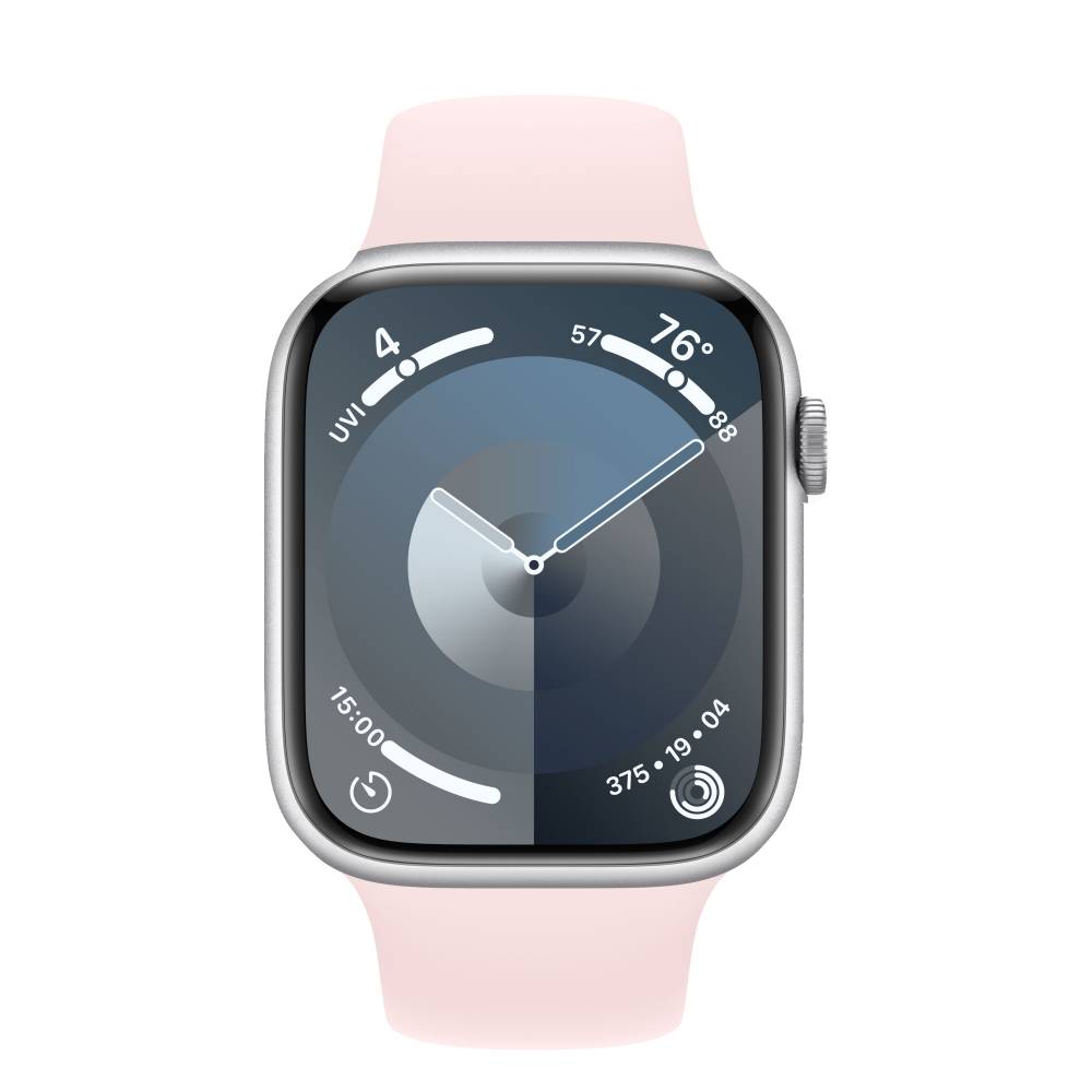 Apple Watch 9 Aluminum Silver 41mm Light Pink band