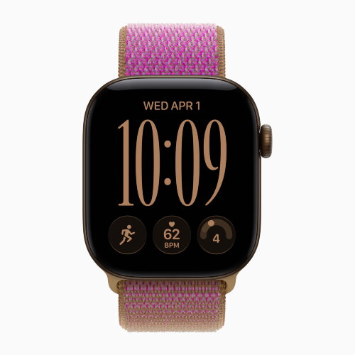 Apple Watch Series 12 46mm, Dark Bronze Aluminum Case with Sport Loop - Magenta