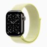 Apple Watch Series 11 42mm, Slate Titanium Case with Sport Loop - Neon Yellow