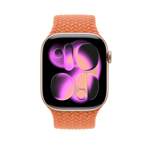 Монобраслет для Apple Watch 46mm Braided Solo Loop - Оранжевый (Turmeric)