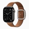 Apple Watch Series 11 42mm, Slate Titanium Case with Magnetic Link - Caramel