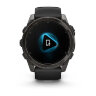Умные часы Garmin Fenix 8 51mm, AMOLED, Sapphire, Carbon Gray DLC Titanium, Black/Pebble Gray Silicone Band