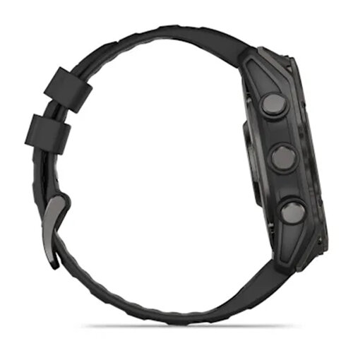 Умные часы Garmin Fenix 8 51mm, AMOLED, Sapphire, Carbon Gray DLC Titanium, Black/Pebble Gray Silicone Band