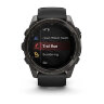 Умные часы Garmin Fenix 8 51mm, AMOLED, Sapphire, Carbon Gray DLC Titanium, Black/Pebble Gray Silicone Band