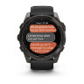 Умные часы Garmin Fenix 8 51mm, AMOLED, Sapphire, Carbon Gray DLC Titanium, Black/Pebble Gray Silicone Band