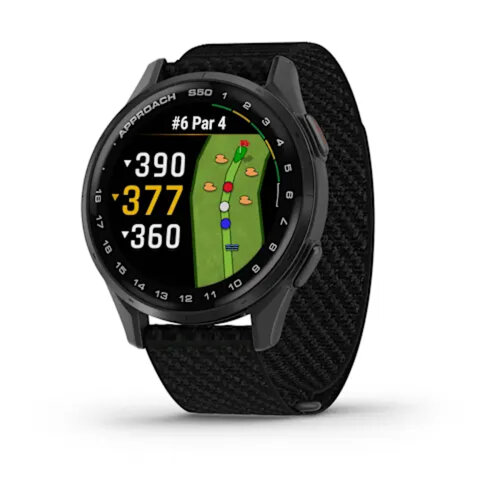Умные часы Garmin Approach S50 42mm, Slate Aluminum Bezel, Black ComfortFit Nylon Band
