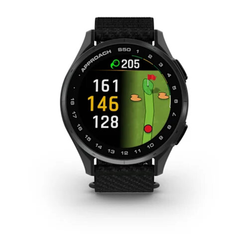 Умные часы Garmin Approach S50 42mm, Slate Aluminum Bezel, Black ComfortFit Nylon Band