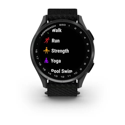 Умные часы Garmin Approach S50 42mm, Slate Aluminum Bezel, Black ComfortFit Nylon Band