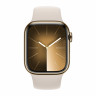 Apple Watch Series 9 45mm, Gold Stainless Steel Case with Sport Band - Starlight