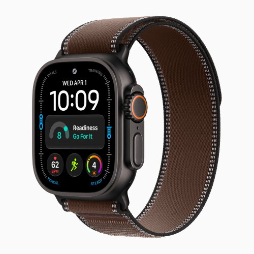 Apple Watch Ultra 4 49mm Black Titanium Case with Dark Umber Trail Loop (S/M)