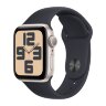 Apple Watch SE (2023) 40mm, Starlight Aluminum Case with Sport Band - Midnight (Черный)